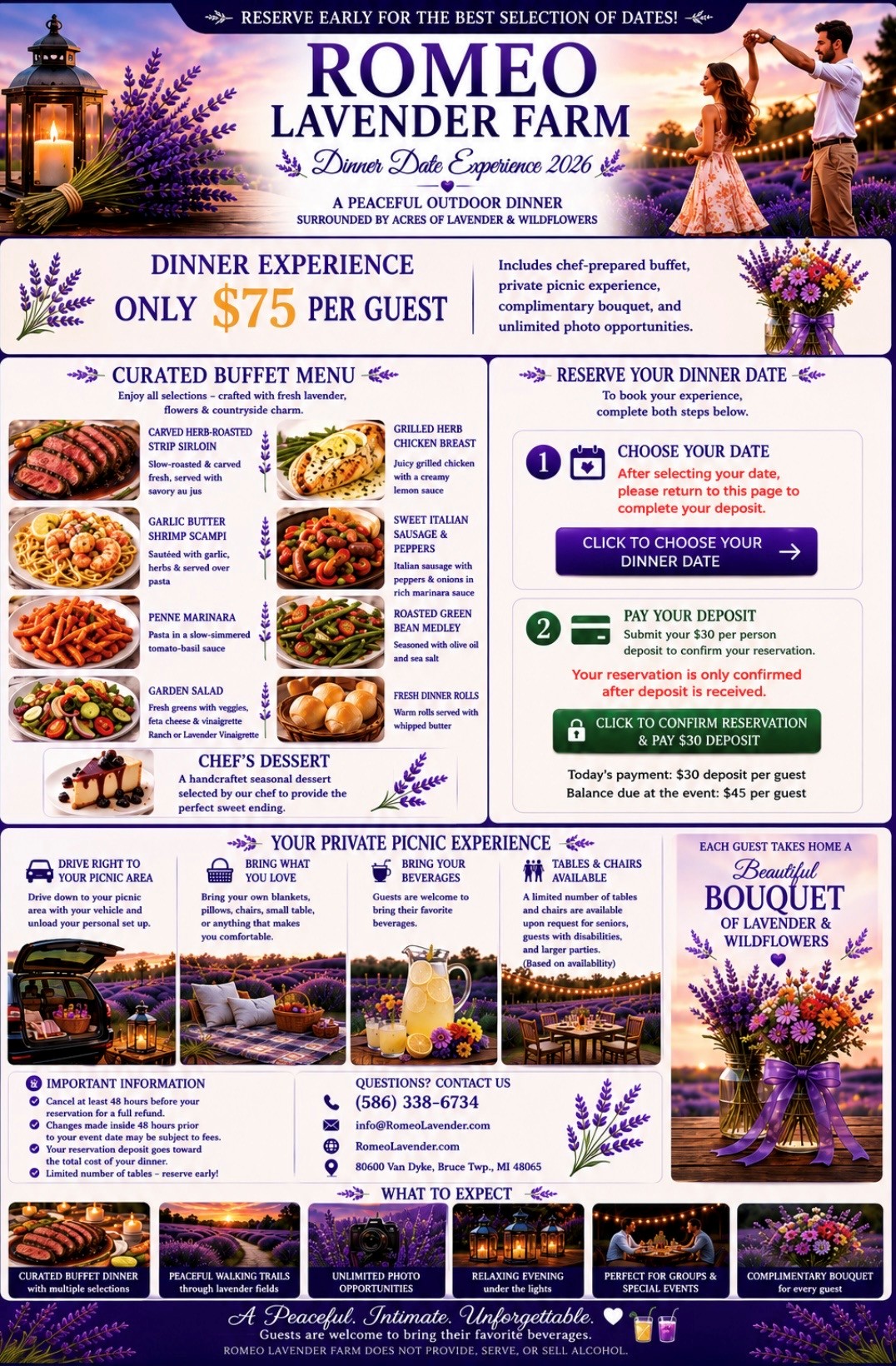 Dinner Date Menu with Links